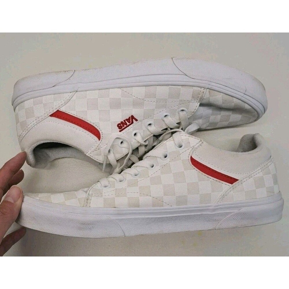 Vans Shoes Off The Wall 500714 White Gray Checkered Sneakers Size Women 11 - Picture 3 of 7